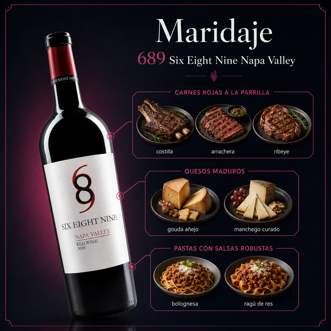 689 Napa Valley Red Blend (750ml) Zinfandel, Shiraz, Merlot, Petit Shiraz, Petit Verdot